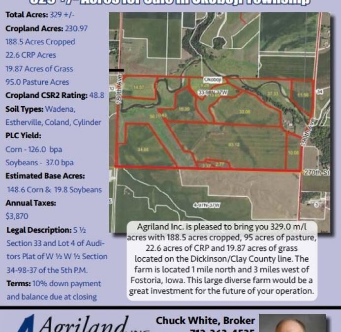 329 Acres for Sale in Dickinson County